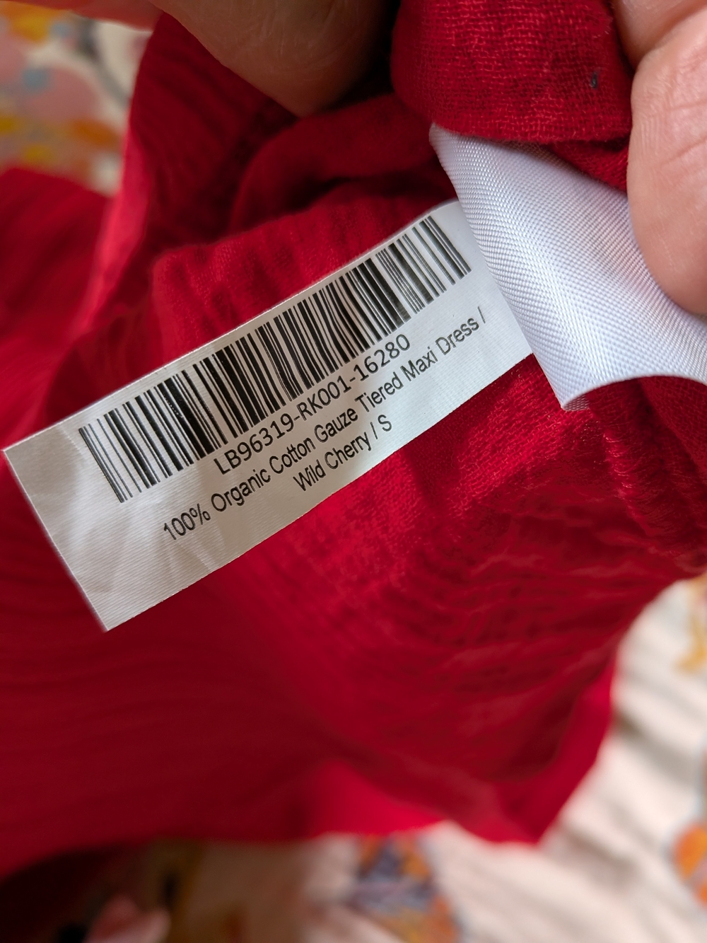 Quince 100% Organic Cotton Tiered Maxi Dress - Wild Cherry - Picture 4 of 5